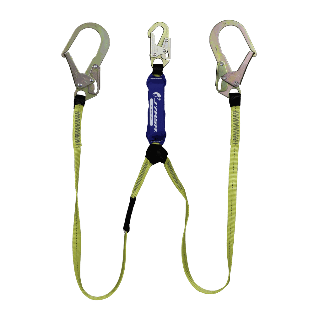 Amortiguador con doble banda de poliéster y ganchos grandes.
Shock absorber with double polyester webbing and large hooks.