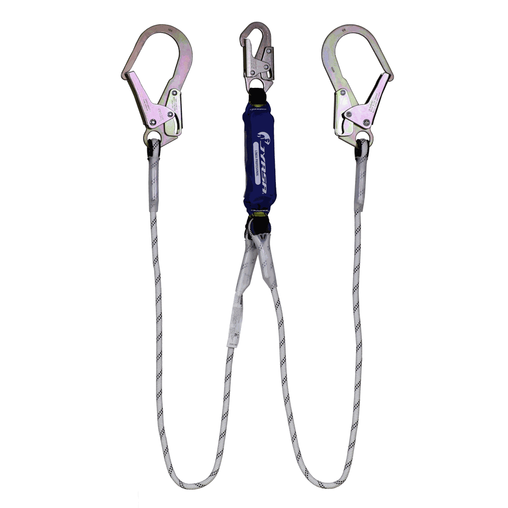 Amortiguador con doble cuerda de nylon y ganchos grandes.
Shock absorber with double nylon rope and large hooks.
