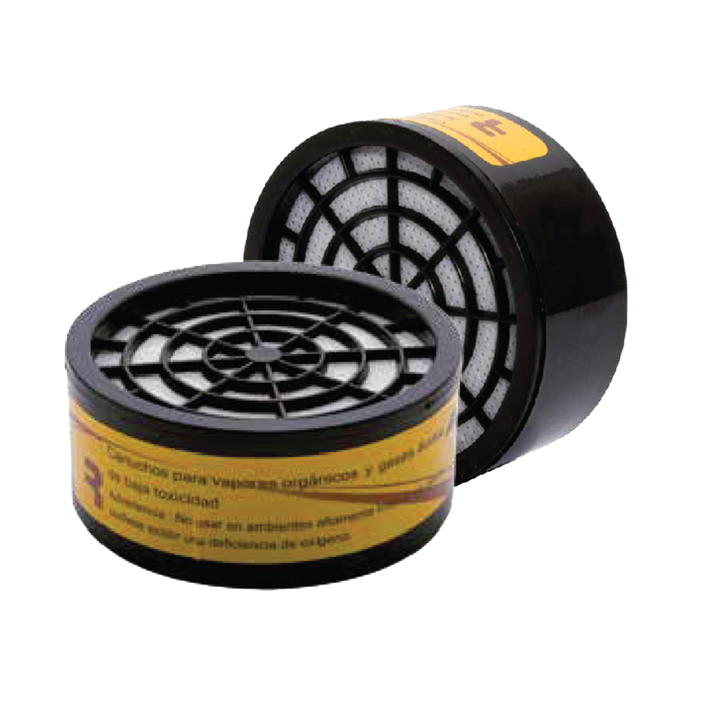 Cartucho para respirador.
Respirator cartridge.
