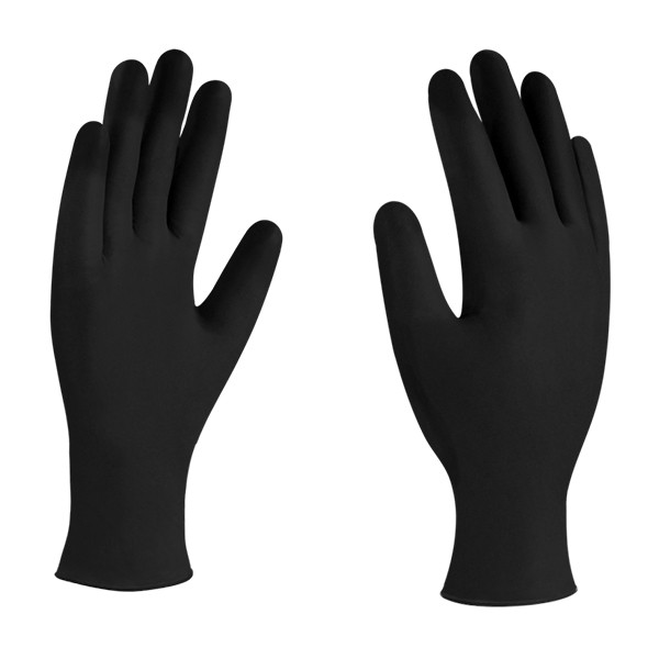 GUANTE NITRILO DESECHABLE NEGRO CAJA/100 PIEZAS