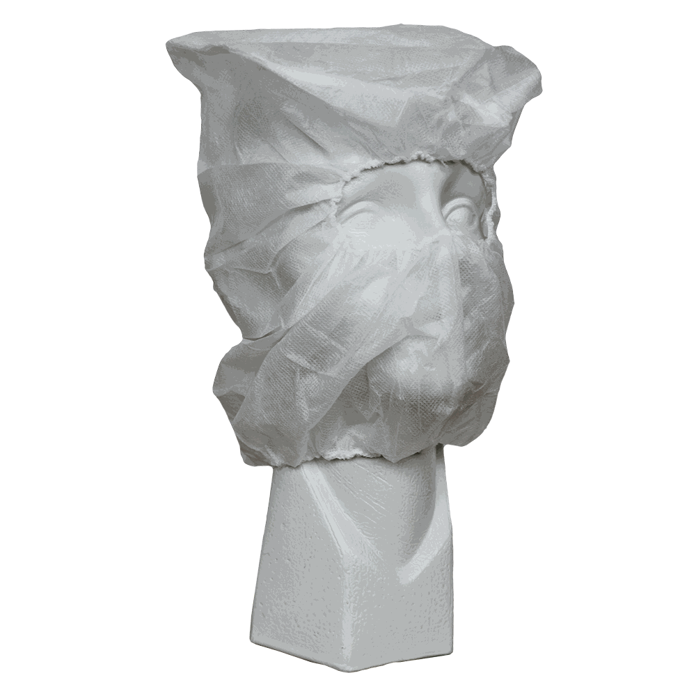 GORRO ESCAFANDRA CON ELÁSTICO EN EL CUELLO.
DISPOSABLE BALACLAVA.